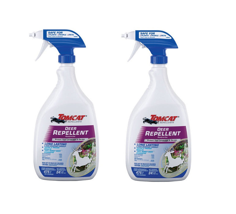 Tomcat #0491210 Animal Repellent Spray For Deer 24 oz ~ 2-Pack ~ 48 oz Total