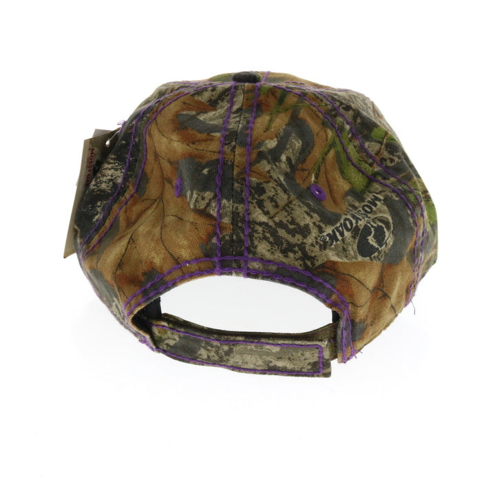 Outdoor Cap #WHS15LMOCM 9005 Mossy Oak ladies Fit Baseball Cap Camo Purple Embroidered Logo