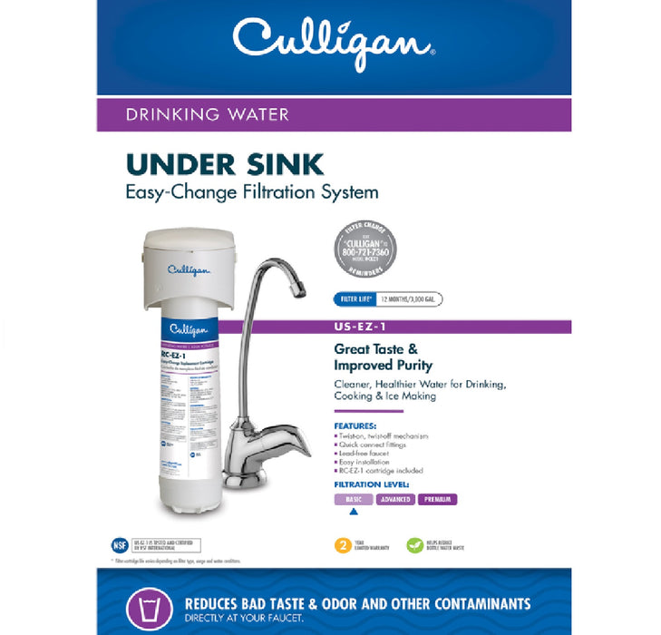 Culligan #US-EZ-1 Under Sink Water Filtration System For Culligan ~ 2-Pack