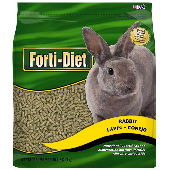 Kaytee #100037186 Forti-Diet Natural Pellets Rabbit Food 5 lb ~ 2-Pack