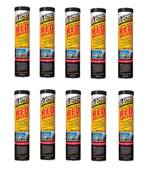 Blaster #GR-14C-HTR Extra Tacky Red Grease 14 oz ea ~ 10-Pack