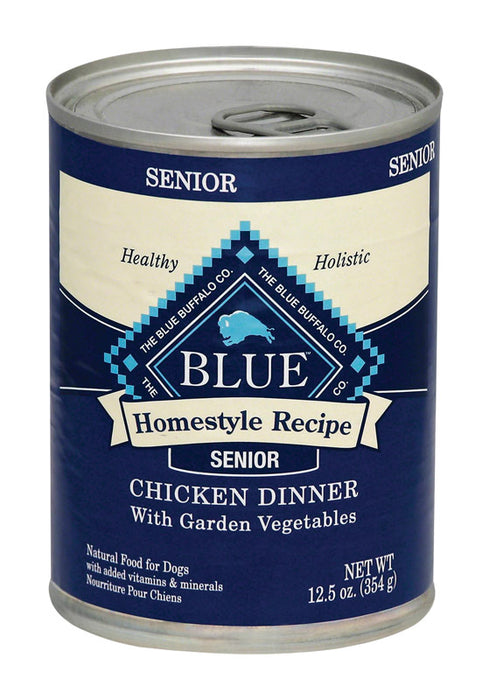 Blue Buffalo #596411 Senior Chicken Dinner Wet Dog Food 12.5 oz ~ 12-Pack