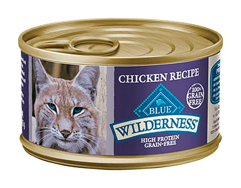 Blue Buffalo #596766 Wilderness All Ages Chicken Pate Cat Food Grain Free 5.5 oz ~ 12-Pack