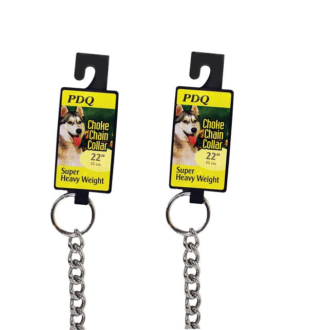 PDQ #12522 Chain Steel Dog Collar Large/X-Large 22" ~ 2-Pack