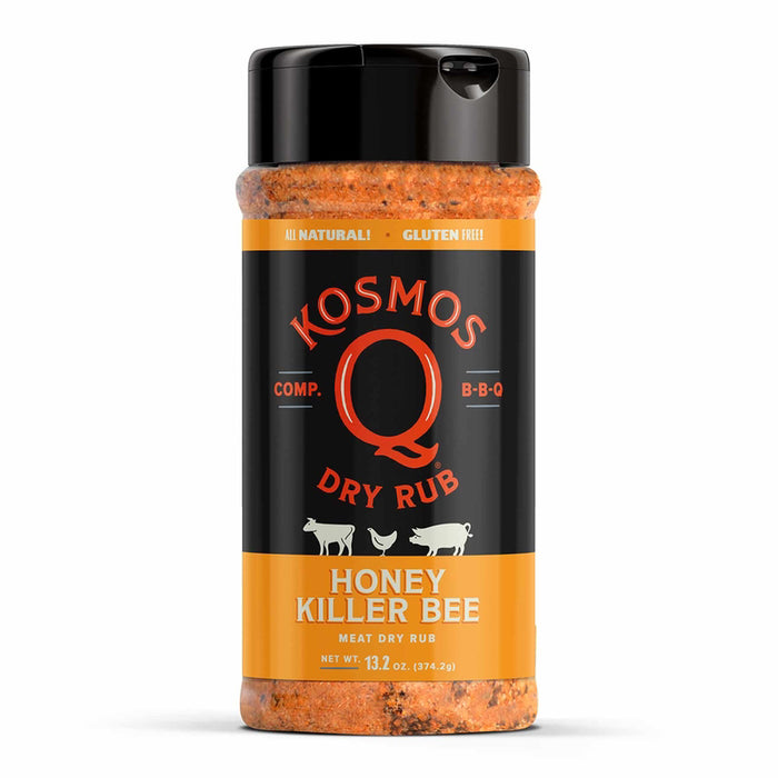 Kosmos Q #RUB-KB-SHK Killer Bee Honey BBQ Meat Rub ~ 13.2 oz Bottle