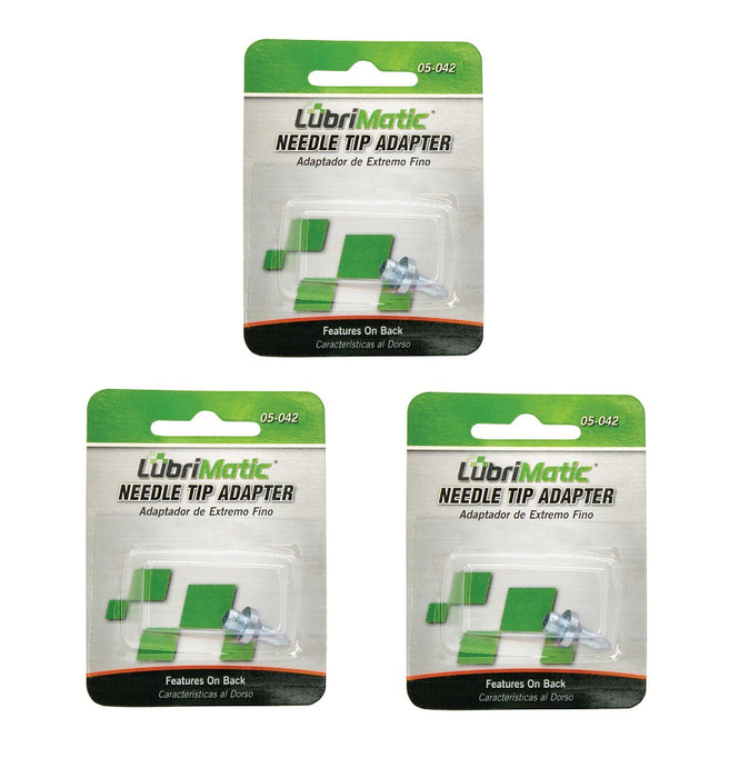 LubriMatic #LUBR05042 Straight Needle Tip Adapter ~ 3-Pack