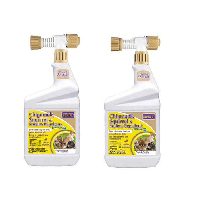 Bonide #868 Animal Repellent Liquid For Chipmunks and Squirrels ~ 2-Pack ~ 64oz Total