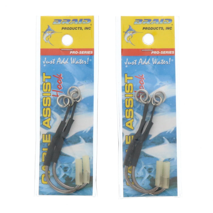 Braid #698-04 Tantrum Assist Hooks 9/0 3" ~ 2-Pack ~ 4 Hooks Total