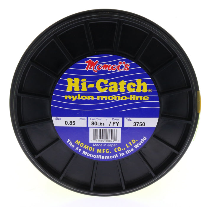 Momoi's Hi-Catch Nylon Mono Line 80lb 3750yds Fluorescent Yellow