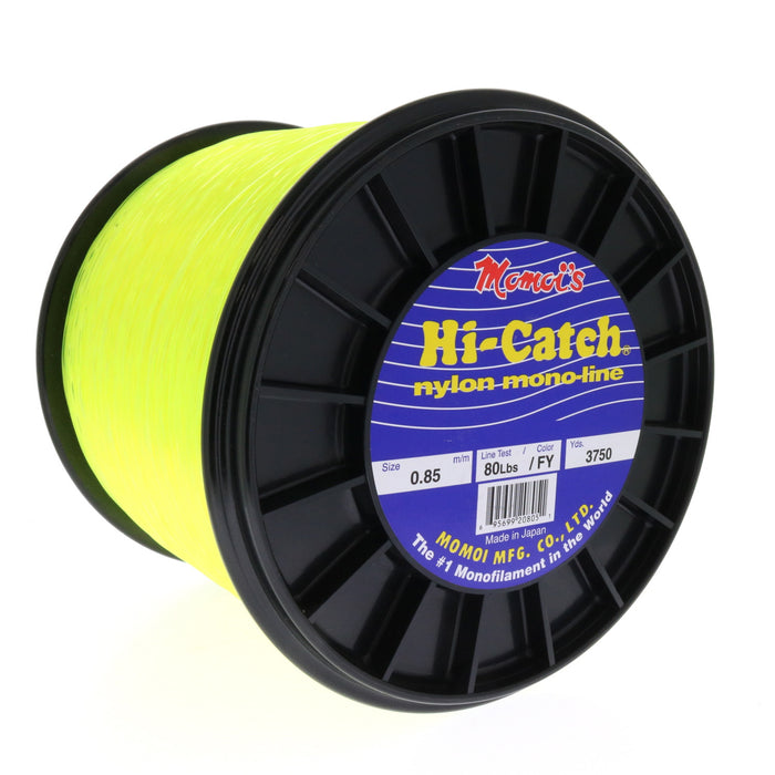 Momoi's Hi-Catch Nylon Mono Line 80lb 3750yds Fluorescent Yellow