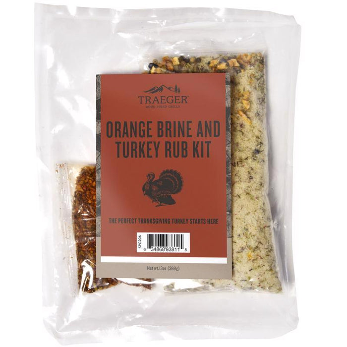 Traeger #SPC206 Orange Brine and Turkey & Poultry Rub Kit ~ 13 oz Package