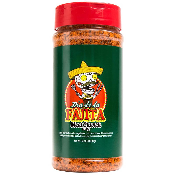 Meat Church #7.69923E Dia de la Fajita Seasoning Meat and Vegetable Rub ~ 14 oz Bottle