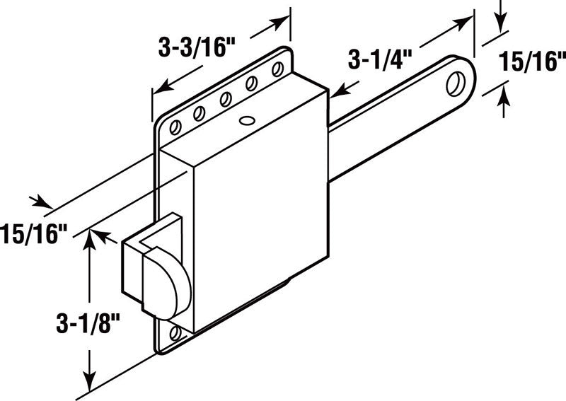 Prime-Line #GD52118 Steel Garage Door Deadbolt Lock ~ 2-Pack