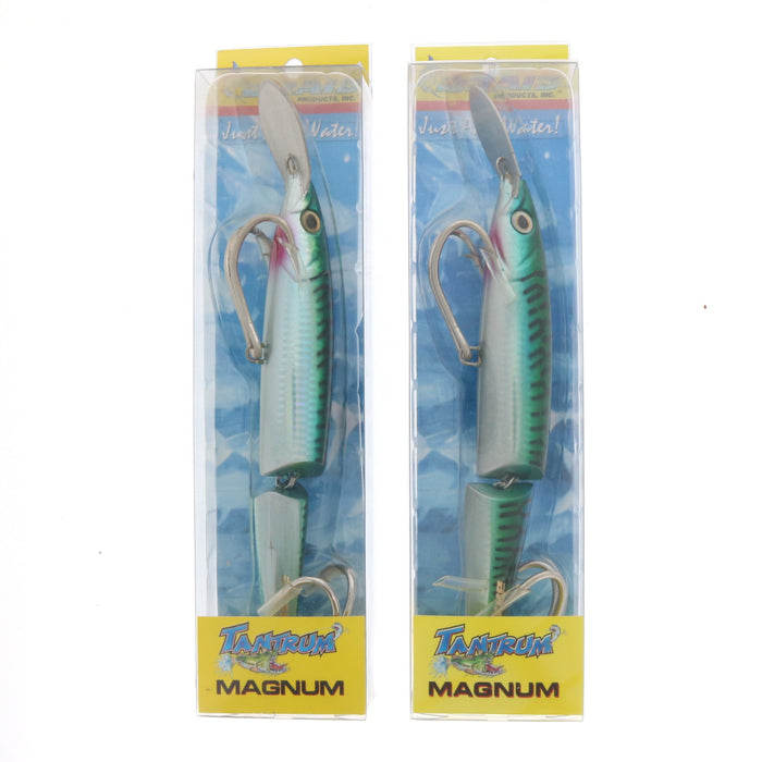 Braid #408-10 9.5" Tantrum Magnum & Jointed Plug Trolling Casting Lure Bait Green Mackerel ~ 2-Pack