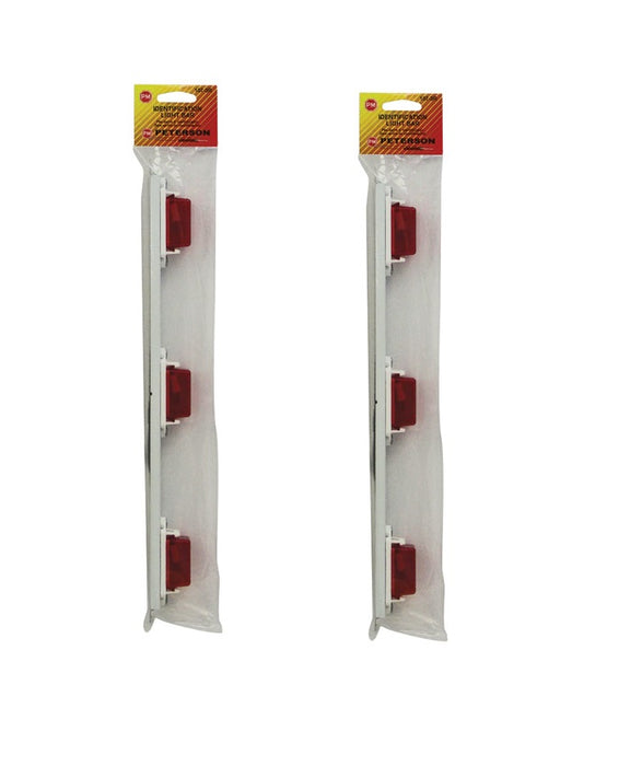 Peterson #107-3R Red Rectangular Clearance/Side Marker Light Bar ~ 2-Pack