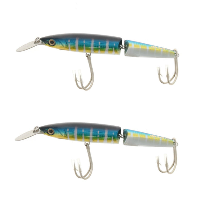 Braid #408-24 9.5" Yellowfin Tuna Tantrum Magnum & Jointed Plug Bait Lure ~ 2-Pack