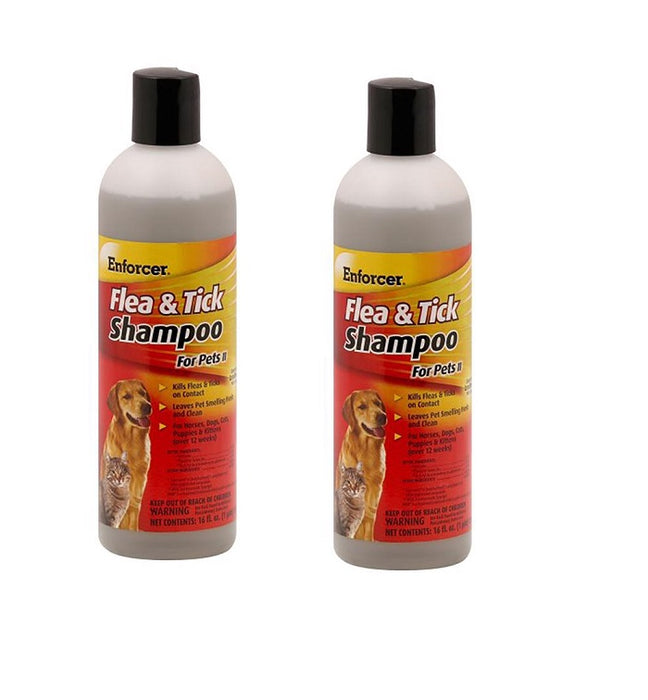 Enforcer #EPS16 Liquid Cat and Dog Flea and Tick Shampoo Pyrethrins ~ 2-Pack ~ 32oz Total