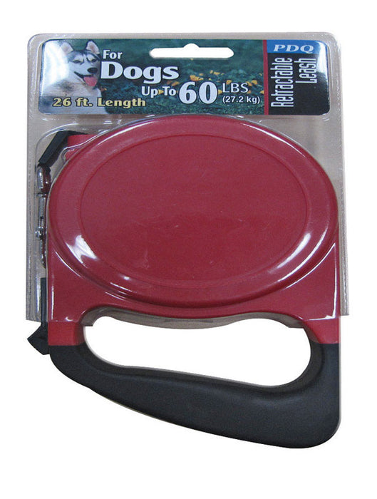 PDQ #11447 Red / Black Cotton/Nylon Dog Retractable Leash Medium/Large