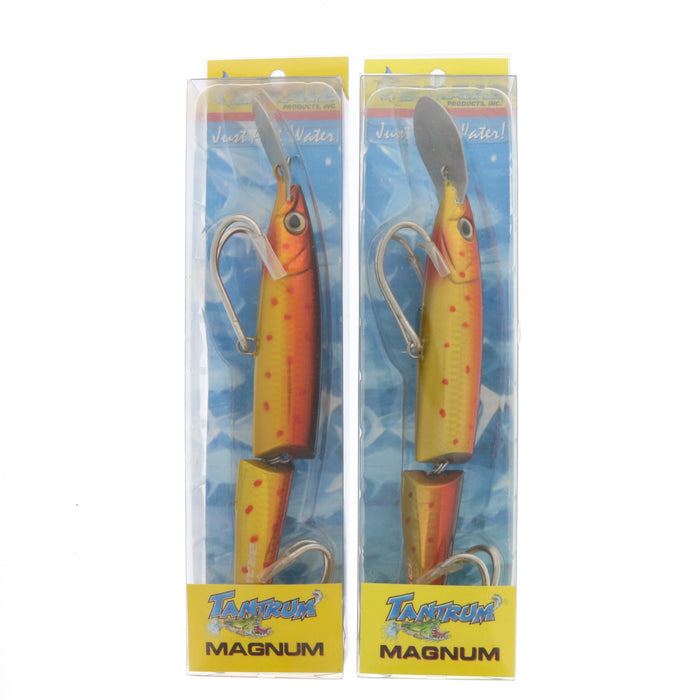 Braid #408-33 9.5" Tantrum Magnum & Jointed Plug Trolling Casting Lure Bait Flaming Trout ~ 2-Pack