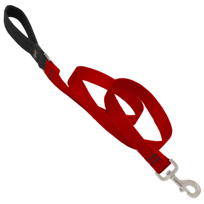 Lupine #22559 Pet Basic Solids Red Red Nylon Dog Leash