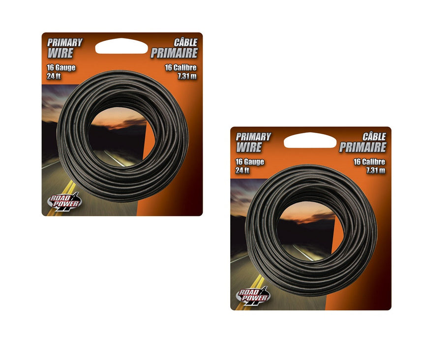 Coleman #55666633 Primary Wire Cable 16 Gauge Black ~ 2-Pack ~ 48' Total