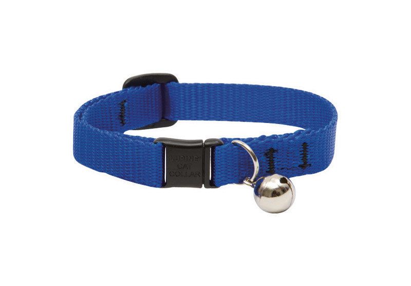 Lupine #17527 Pet Basic Solids Blue Blue Nylon Cat Collar