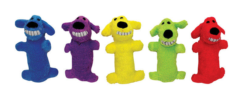 Multipet #47735 Loofa Assorted Plush Dog Toy Small ~ 5-Pack