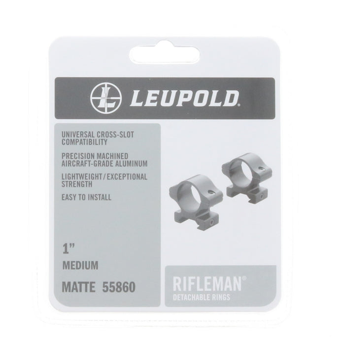 Leupold #55860 Rifleman Detachable Rings 1" Medium Matte