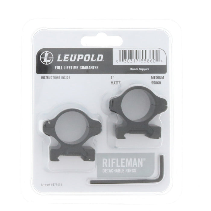 Leupold #55860 Rifleman Detachable Rings 1" Medium Matte