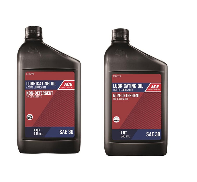 Ace Hardware #AH0130P6 SAE 30 4-Cycle Non-Detergent Motor Oil ~ 2-Pack ~ 2 Qts Total