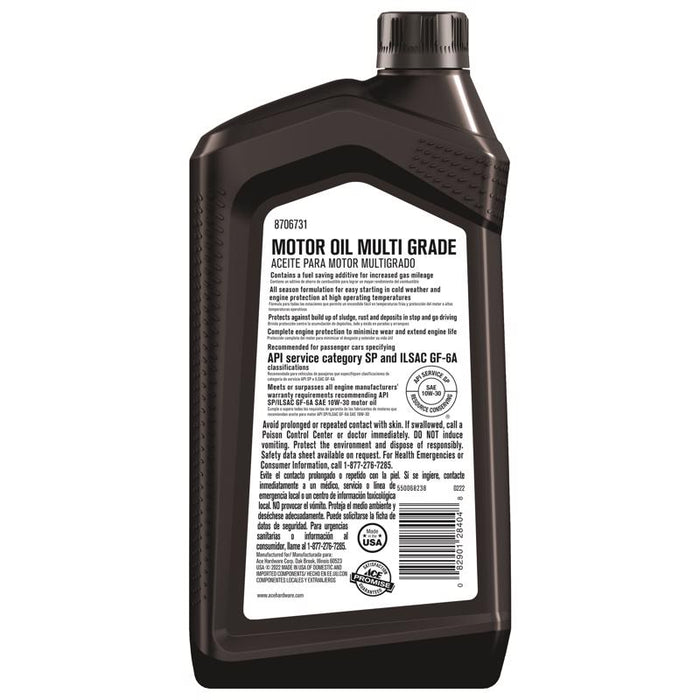 Ace #AH0313P6 10W-30 4-Cycle Multi Grade Motor Oil 1 qt 1 pk