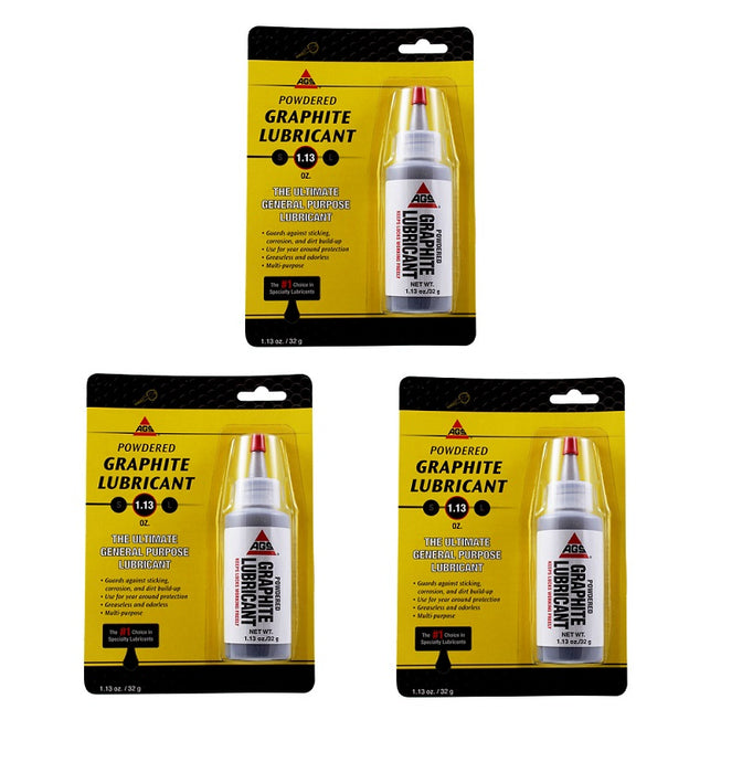 AGS # MZ-5 All-Purpose Powder Graphite Lubricant ~ 3-Pack