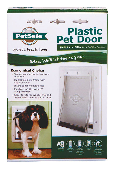 PetSafe #PPA00-10958 White Plastic Pet Door 11 in. H X 7.5 in.