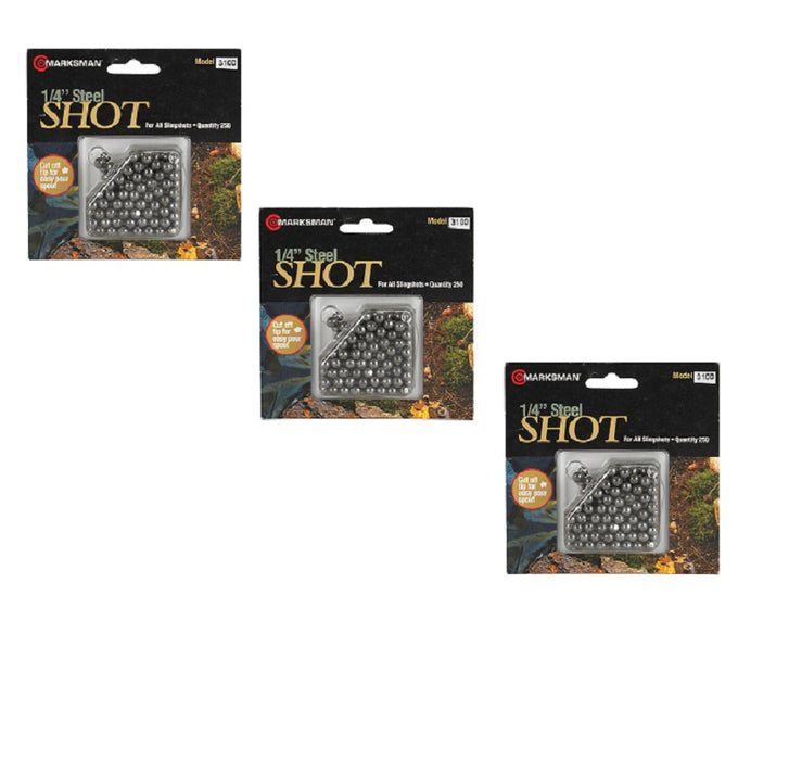 Marksman #3100 1/4 in. Slingshot Ammunition ~ 3-Pack ~ 750 Pellets Total