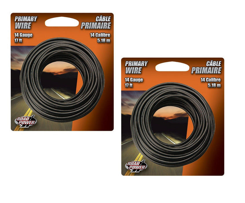 Coleman #55667133 Cable 17 ft. 14 Ga. Primary Wire Black ~ 2-Pack ~ 34' Total