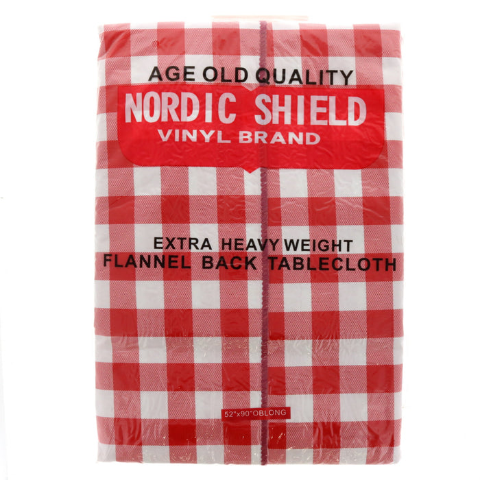 Nordic Shield Vinyl Brand Extra Heavy Weight Flannel Back Tablecloth 52"x90" Oblong ~ 2-Pack