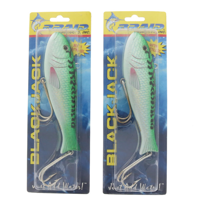 Braid #919 Blackjack Large Lures Green Mackerel 6" Tuna Grouper Snapper  ~ 2-Pack