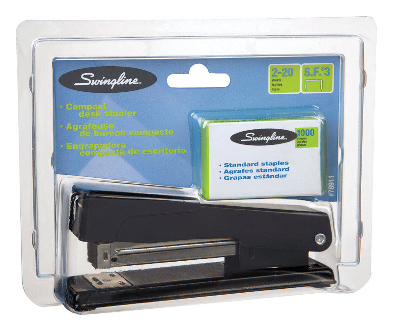 Swingline #S7078911P Compact Flat Desk Stapler With Staples