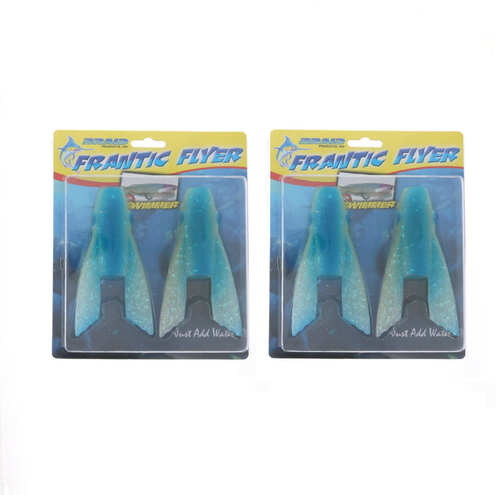 Braid Frantic Flyer 7" Swimmer Lure Bait Blue/White ~ 2-Pack