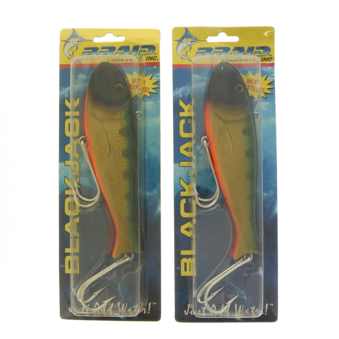 Braid #919 Blackjack 6" Perch Saltwater Trolling Fishing Lure  ~ 2-Pack