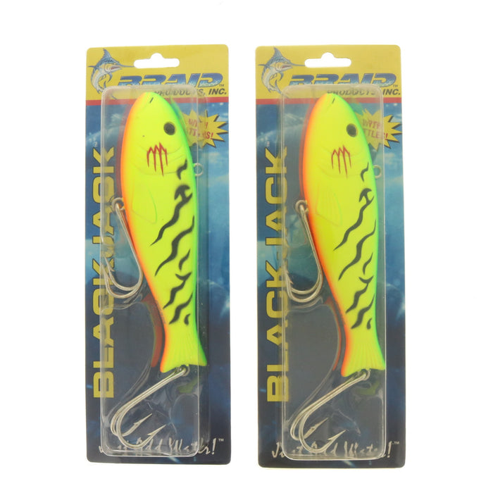 Braid #919 6" Blackjack Fire Tiger Saltwater Fishing Lure  ~ 2-Pack