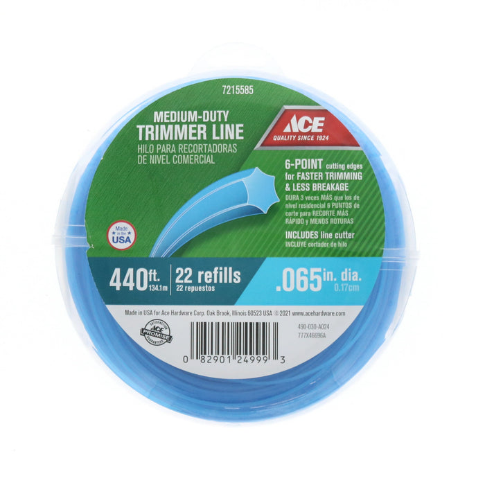 Ace Hardware #490-030-A024 Medium Duty Trimmer Line .065" x 440'