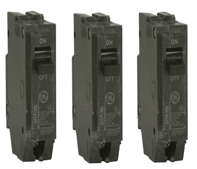 GE Q-Line 30 amps Standard Single Pole Circuit Breaker ~ 3-Pack