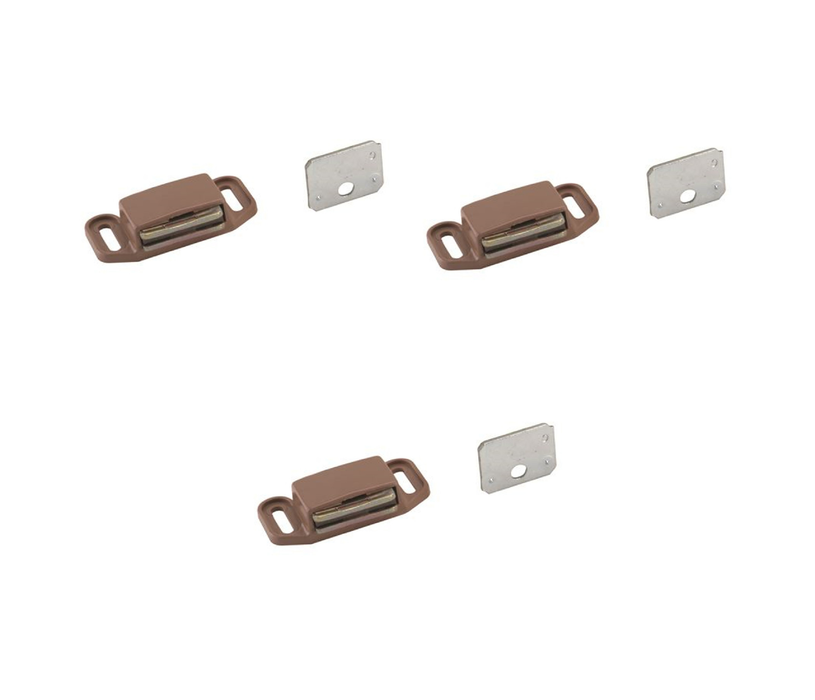 Amerock #10PK3473PT 1-1/8 in. W X 2 in. L Nickel Tan Plastic Magnetic Catch 10 pk ~ 3-Pack ~ 30 Total