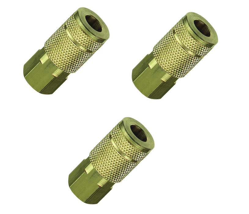 Tru-Flate #TRFL13135 Brass Quick Change Coupler 1/4 in. FPT ~ 3-Pack