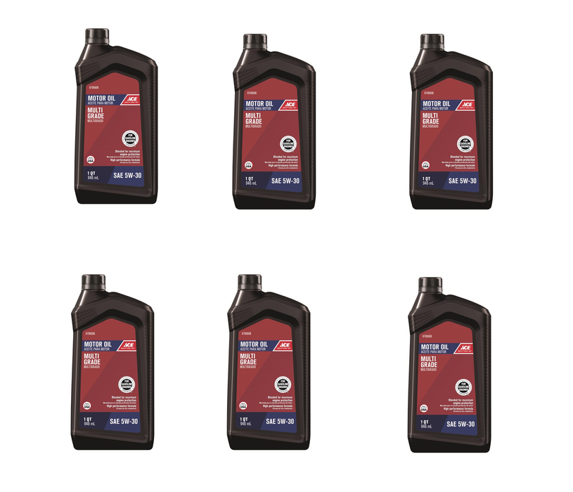 Ace #AH0453P6 5W-30 4-Cycle Multi Grade Motor Oil 1 qt ~ 6-Pack