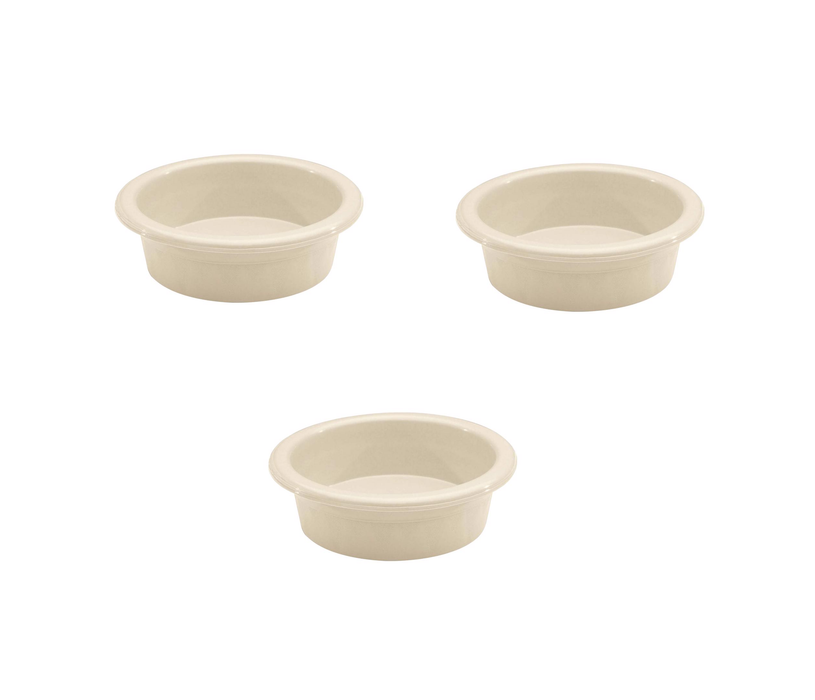 Petmate #23249 Assorted Plastic 2 cups Crock Dish with Microban For All Pets ~ 3Pack