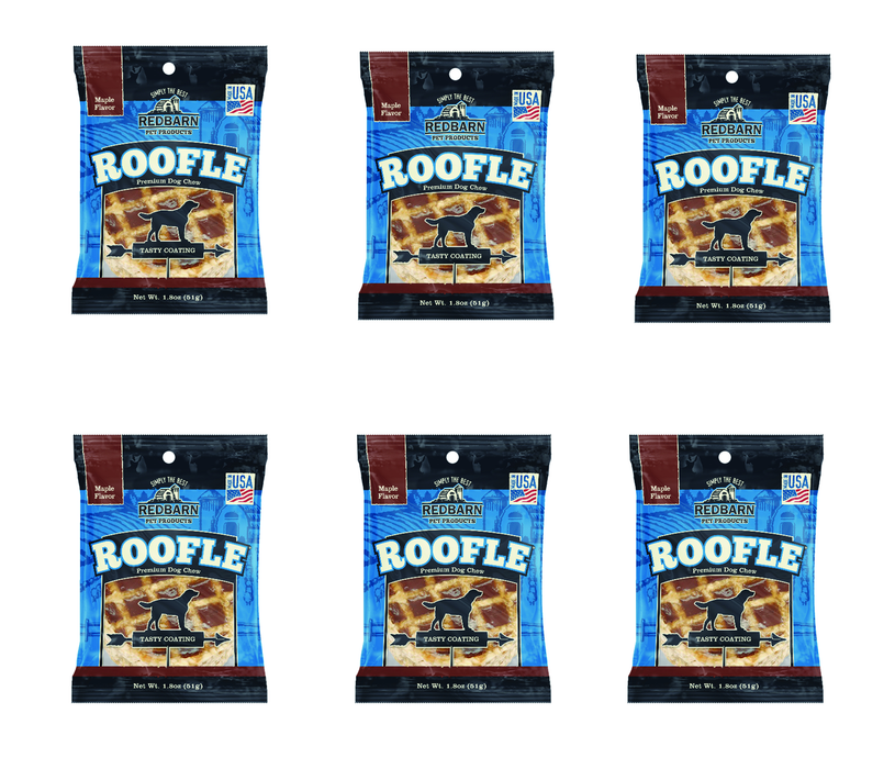 Redbarn #608005 Roofle Maple Chews For Dogs 1.8 oz ~ 6-Pack