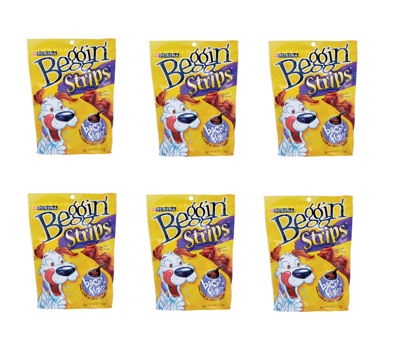 Purina #381112 Beggin Strips Bacon Treats For Dog 6 oz ~ 6-Pack