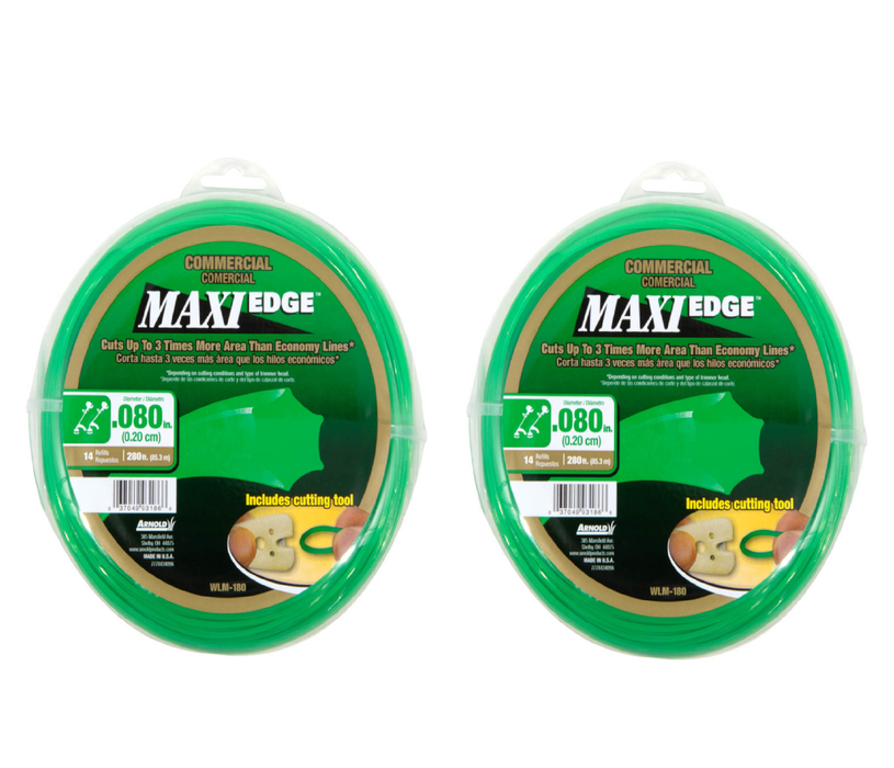 Arnold #WLM-180 Maxi Edge Commercial Grade .080 in. D X 280 ft. L Trimmer Line ~ 2-Pack